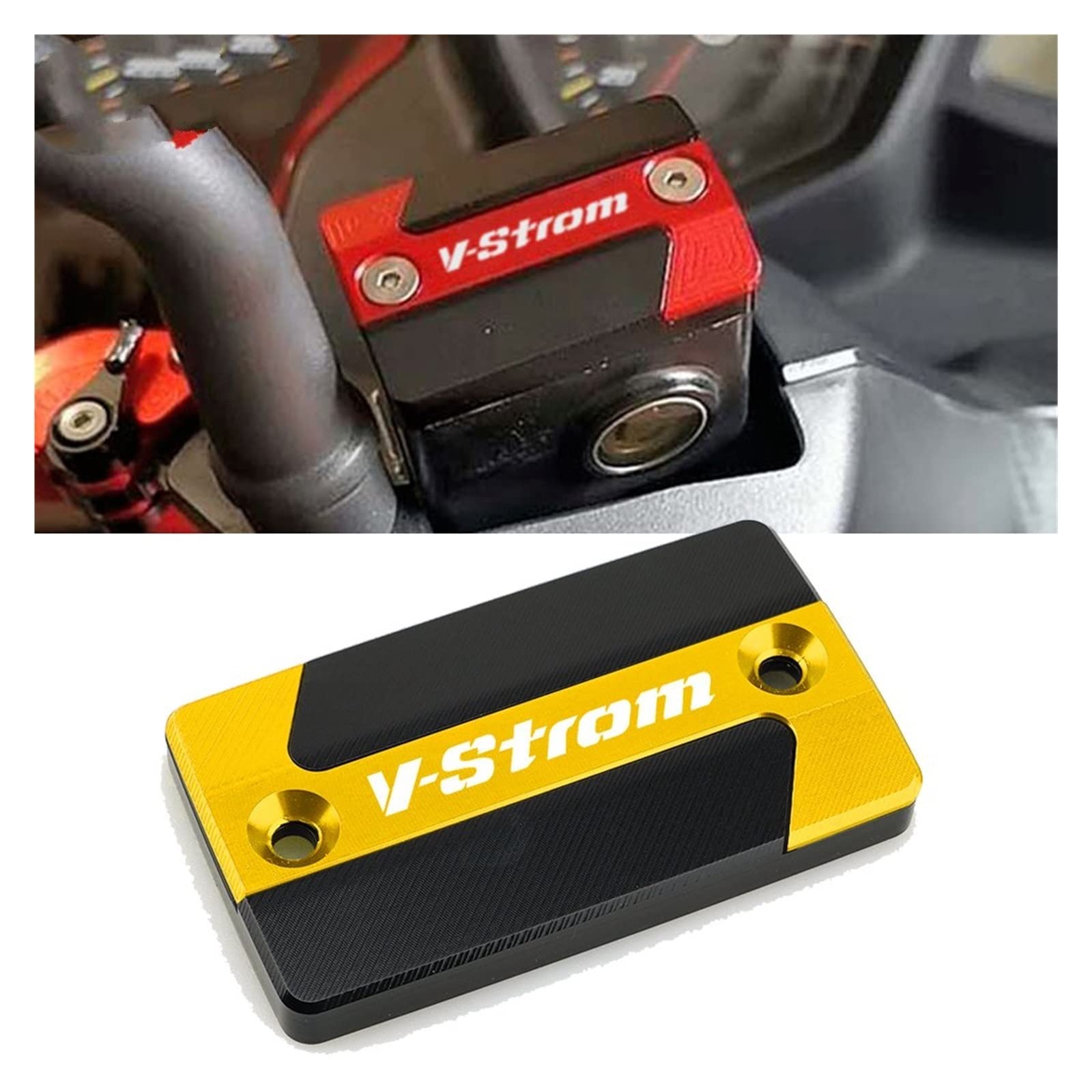 Bremsflüssigkeitszylinder Abdeckkappe Für Suzuki V-Strom - CNC Aluminium In Gold