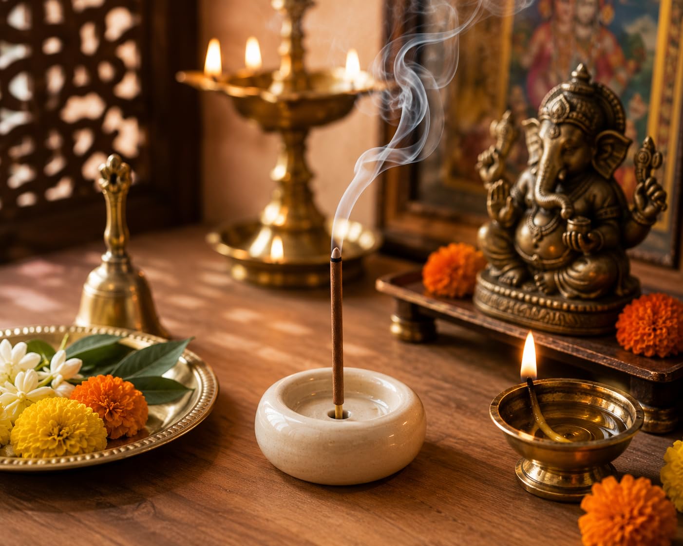 Premium Ceramic Incense Holder - Elegant & Ash Catcher -6