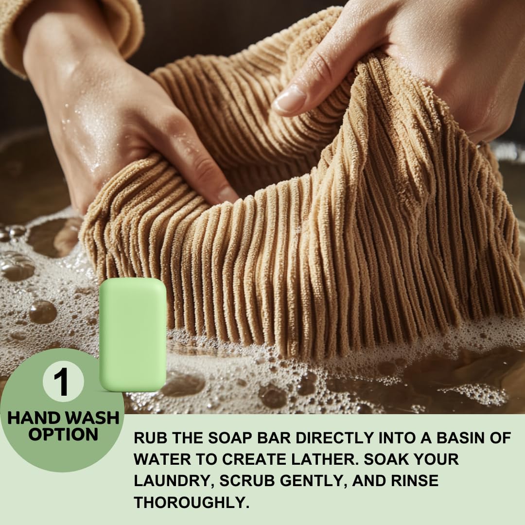 Savon à lessive hypoallergénique avec thé vert pour peaux sensibles - 3 pièces