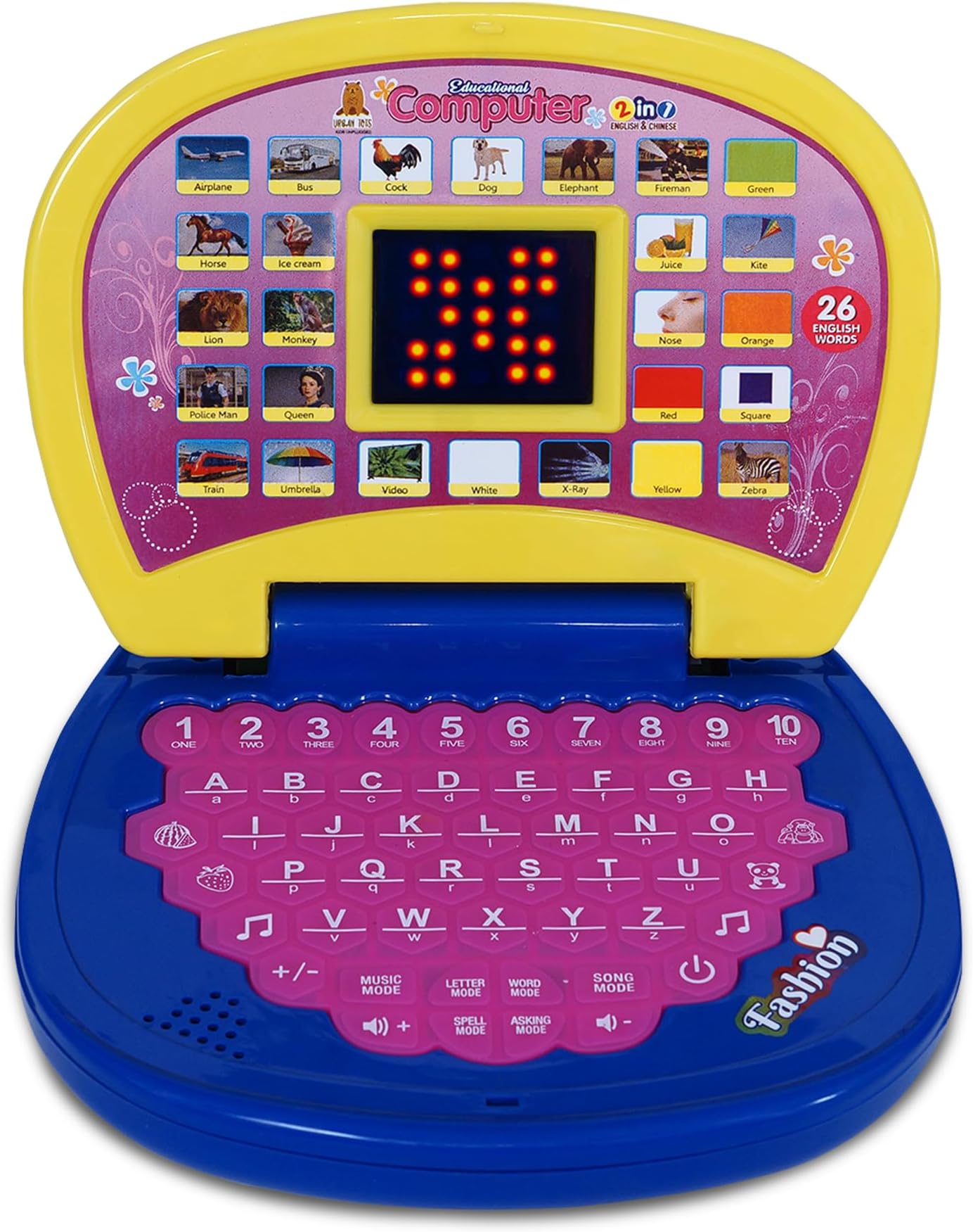 PLAYSKOUT Kids Educational Laptop Toy with LED Display, Music, Fun Activities & Games for Boys and Girls (1-6 Years)