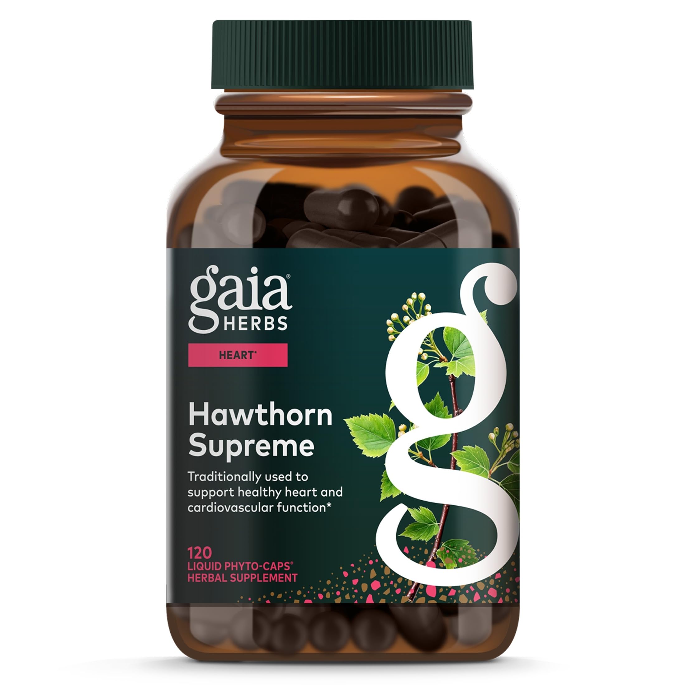 Gaia Herbs Hawthorn Supreme, 120 Vegan Capsules, 120 Servings 120 Count (Pack of 1)