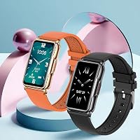 Ceas inteligent de damă Kesasohe, 1,47 inchi, rezistent la apă IP68, monitor fitness, auriu-roze, monitorizare puls, somn, SpO2, 124 moduri sport, compatibil Android și iOS 7