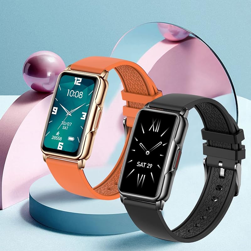 Ceas inteligent de damă Kesasohe, 1,47 inchi, rezistent la apă IP68, monitor fitness, auriu-roze, monitorizare puls, somn, SpO2, 124 moduri sport, compatibil Android și iOS