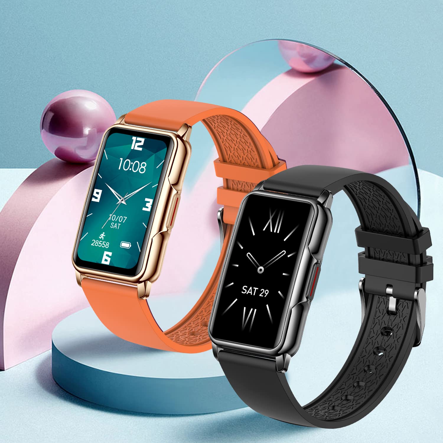 Montre Connectée Femme avec 124 Modes Sportifs Podomètre IP68 Étanche | Smartwatch Femme avec Cardiofréquencemètre Moniteur de Sommeil Bluetooth Montre Connectée Sport pour Android iOS