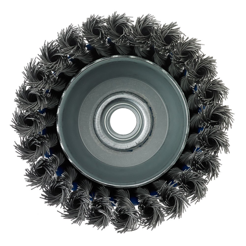 Mercer Industries Knoten Topfbürste 2–3/4-Zoll x (5/8-inch-11, M10 x 1,25, M10 x 1,5), Carbon Stahl, 189060