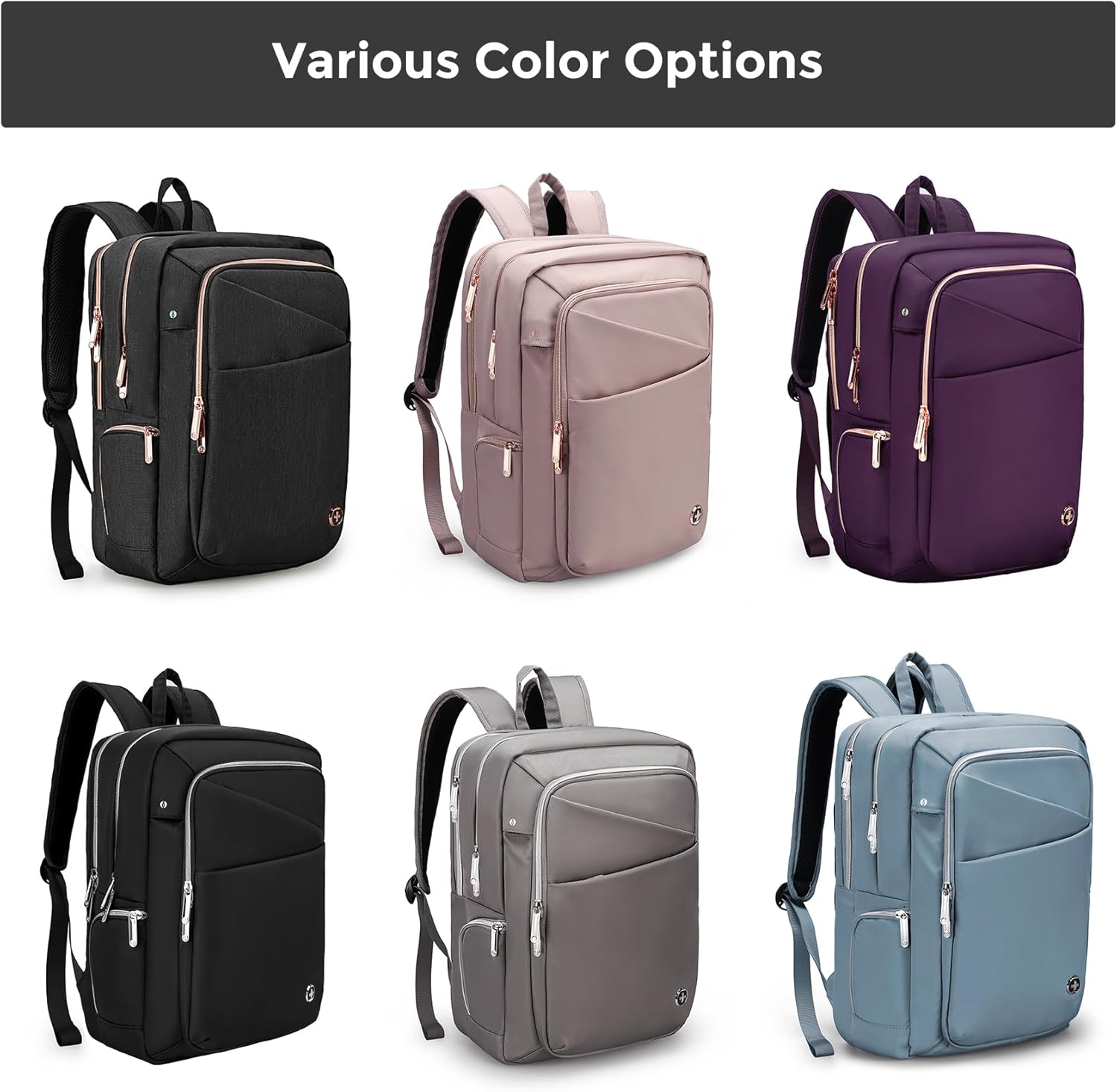 Swissdigital Design Business Laptop Backpack For Women,With USB Charging Port Computer Work Backpack,Fits 15.6 Inch Laptop Travel Casual Backpack,Black | SD1006-01 - Image 9