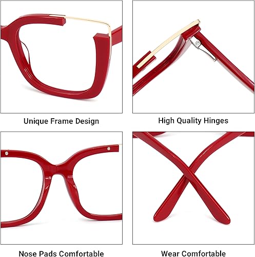 Miniatura 6 de VOOGLAM Anteojos rectangulares de gran tamaño para mujer Angelia