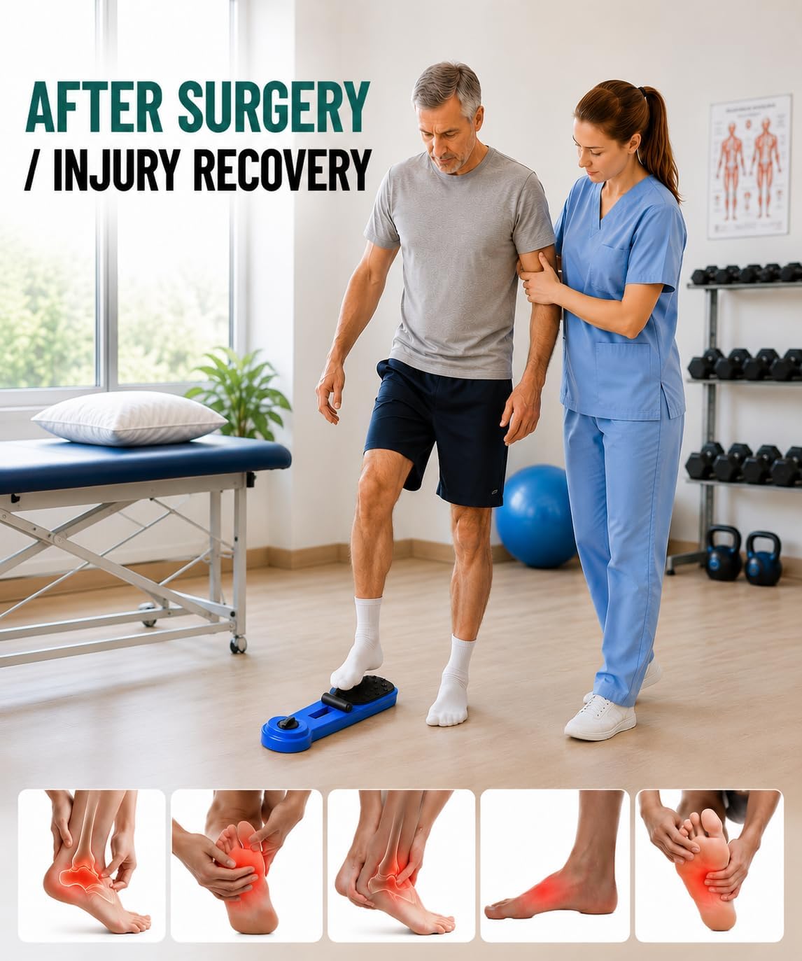 Foot Arch Trainer for Flat Feet & Plantar Fasciitis Relief, Adjustable Arch Support Strengthener