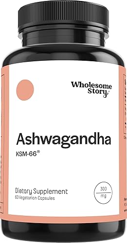 Miniatura 1 de Cápsulas veganas KSM 66 Ashwagandha  Withanólidos de alta potencia al 5%  Suplementos de extracto de raíz de ashwagandha  Ashwagandha 300 mg  Manejo