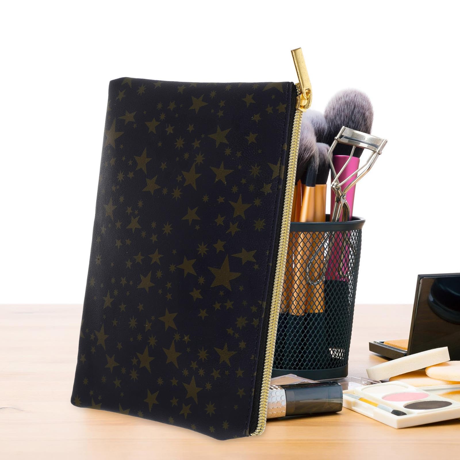 STOBAZA 5 Piezas Bolsa de Cosméticos de Viaje para Mujer, PU Metálico,