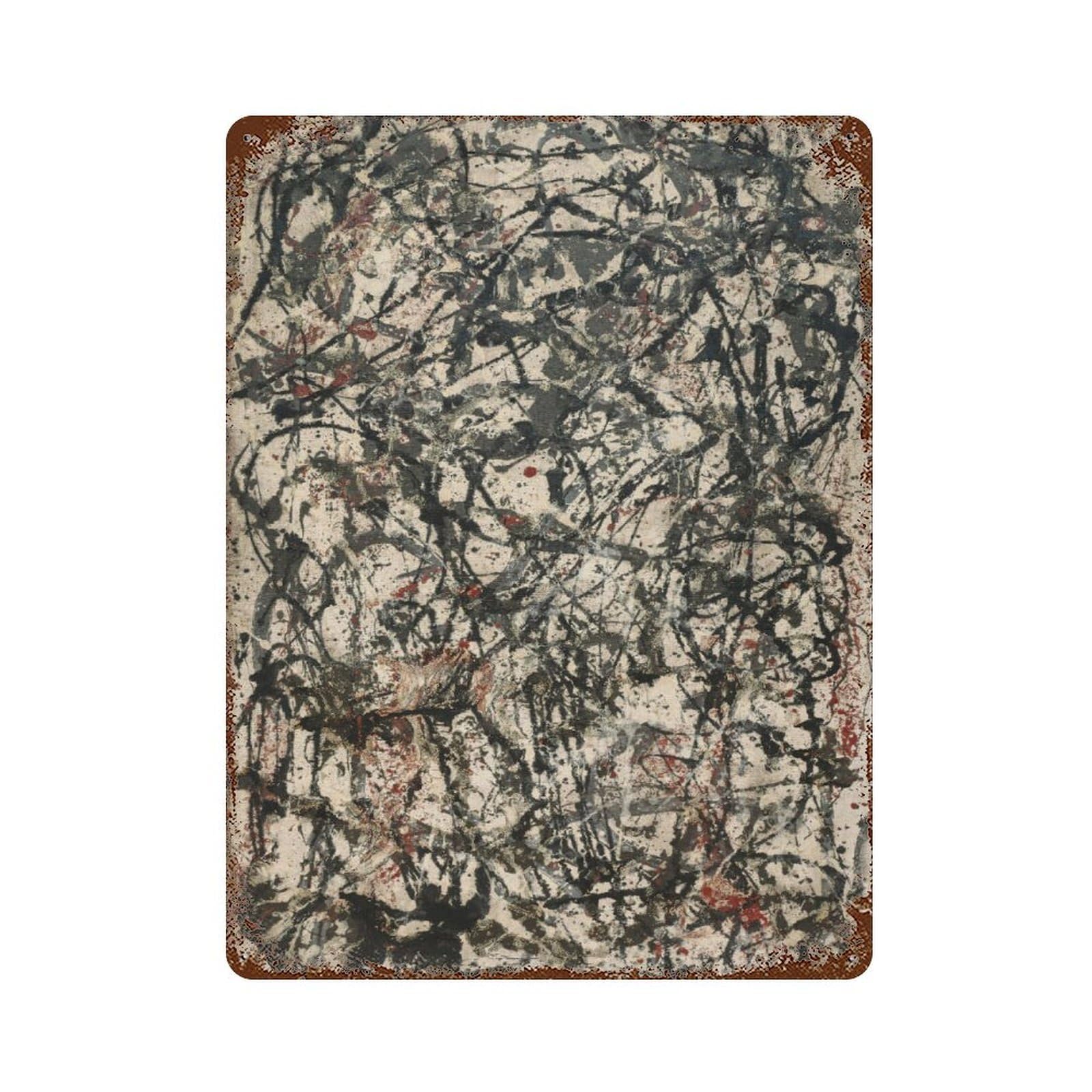 xiaoxiaoshen Jackson Pollock Reproduction, Abstract Expressionist Wall Decor Art Metal Tin Poster Modern Home Decor Art Home Bar Shop Decorations Vintage Sign 40x30cm