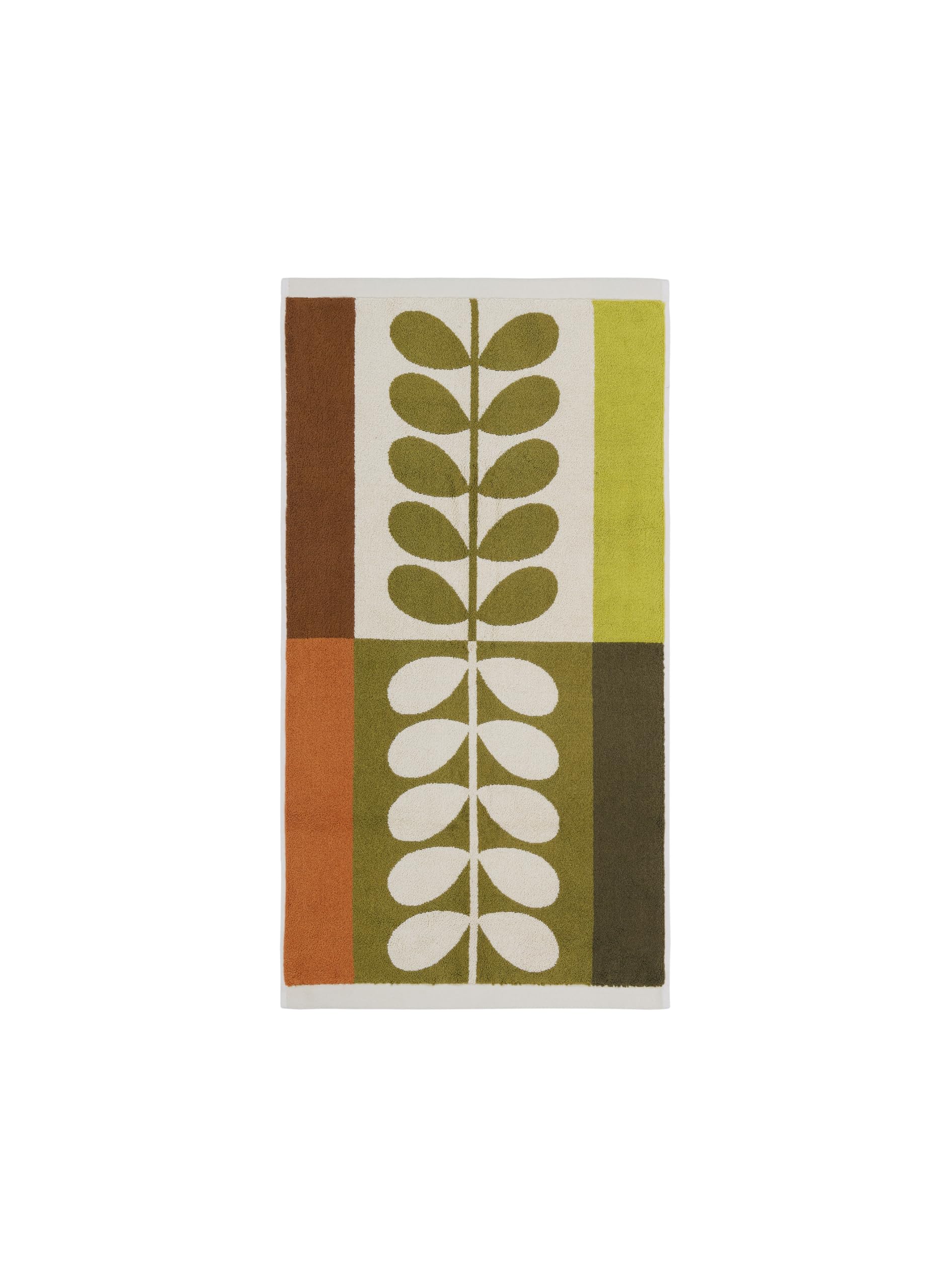 Orla Kiely Bathroom Towel Stem Check Hazel-Ochre - Hand Towel, 50x90cm