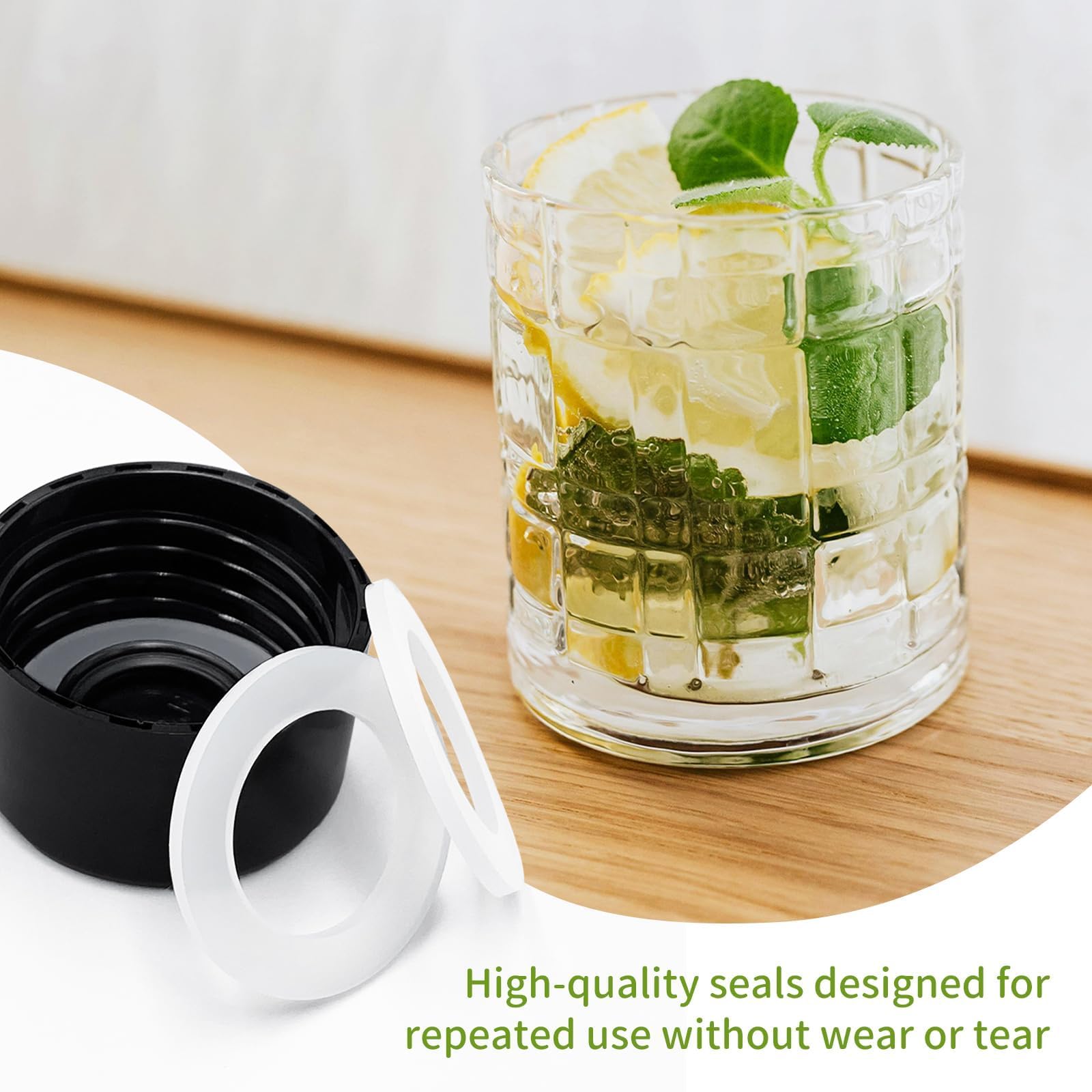 10 Guarnizioni Di Ricambio O-ring Per Bottiglie PET SodaStream D57, In VMQ/FDA, Facili Da Installare, Prevengono Perdite E Batteri, Mantengono L'acqua Frizzante Perfetta, Set Da 10 Pezzi - 3