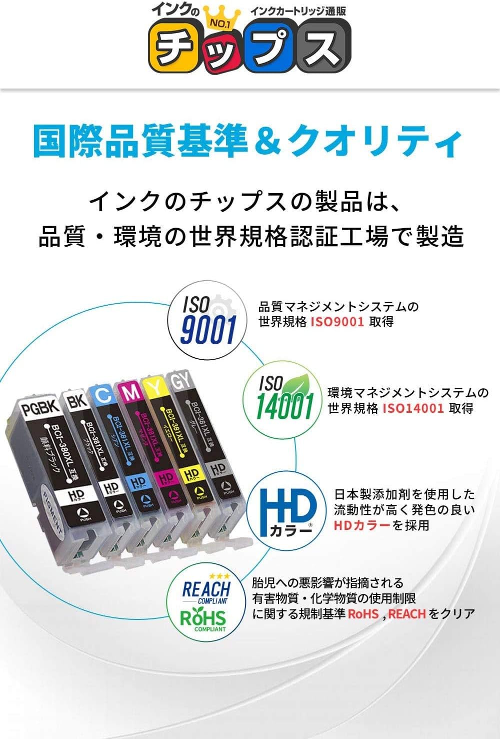 キャノン 用 BCI-381/380+6MP 互換インク 大容量 6色セット+洗浄カートリッジ6色セット 【チップバー】 対応機種
