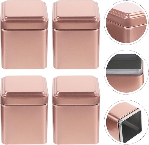Miniatura 9 de Luxshiny 4 piezas de hojalata té de metal latas de alimentos contenedores de azúcar para encimera lata de té de hojalata contenedor de