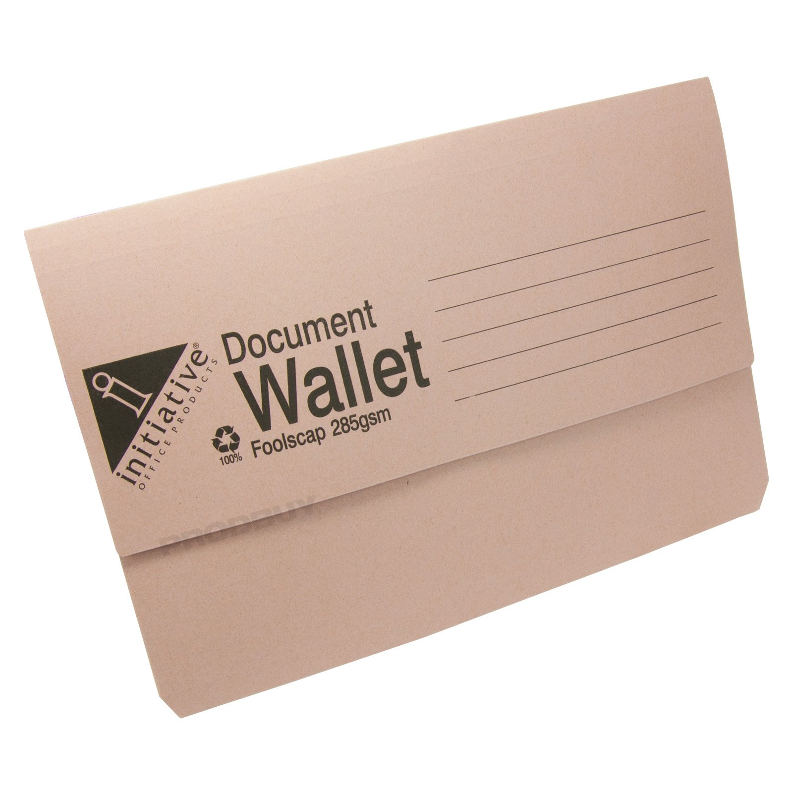 25 x 285gsm Foolscap Premium Document Wallets A4 Paper Storage Files Folders (Buff)