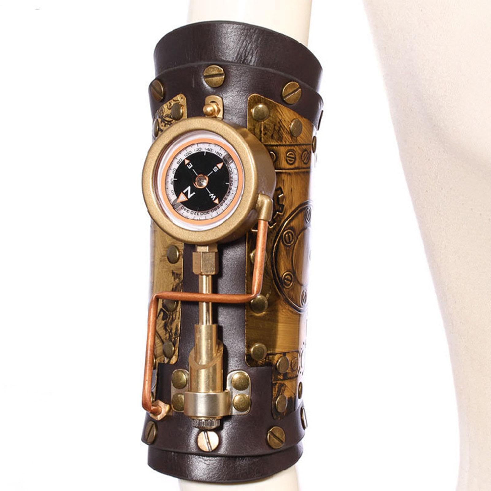 Bracciali In Pelle Bracciale steampunk originale con | Parabraccio In Pelle Per Cosplay, Costume, , Adulti, Feste, Spettacoli E Eventi Festivi, Per Donne