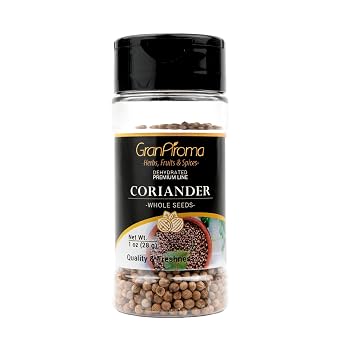 GranAroma Whole Coriander Seeds, Marinades & Dry Rubs, Citrusy Flavor 1 Ounce