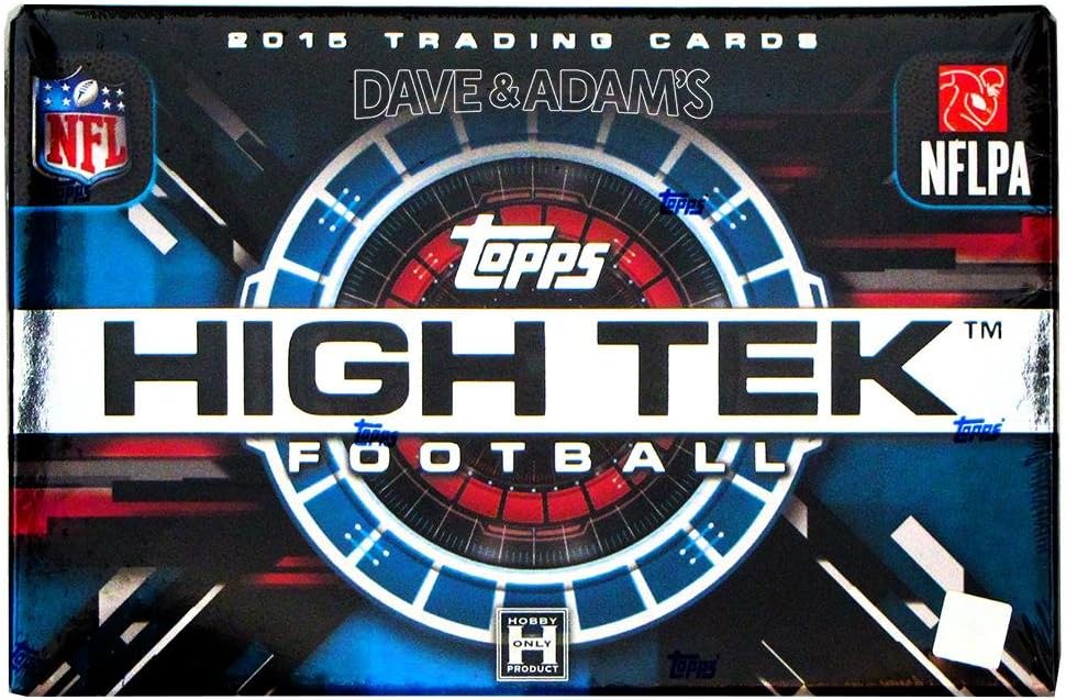 2015 Topps NFL-High Tek Football Cards Hobby Box (8 cards/box, 1 Autographed Card, 1 Base Parallel, 6 Base Cards) - Release Date 12/9