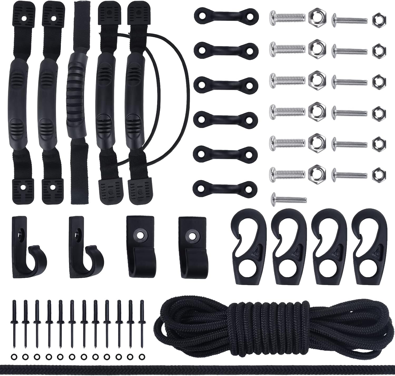 Aihomego Elastic Bungee Shock Cord Kayak Stretch String Rope with Bungee Shock Cord Hook