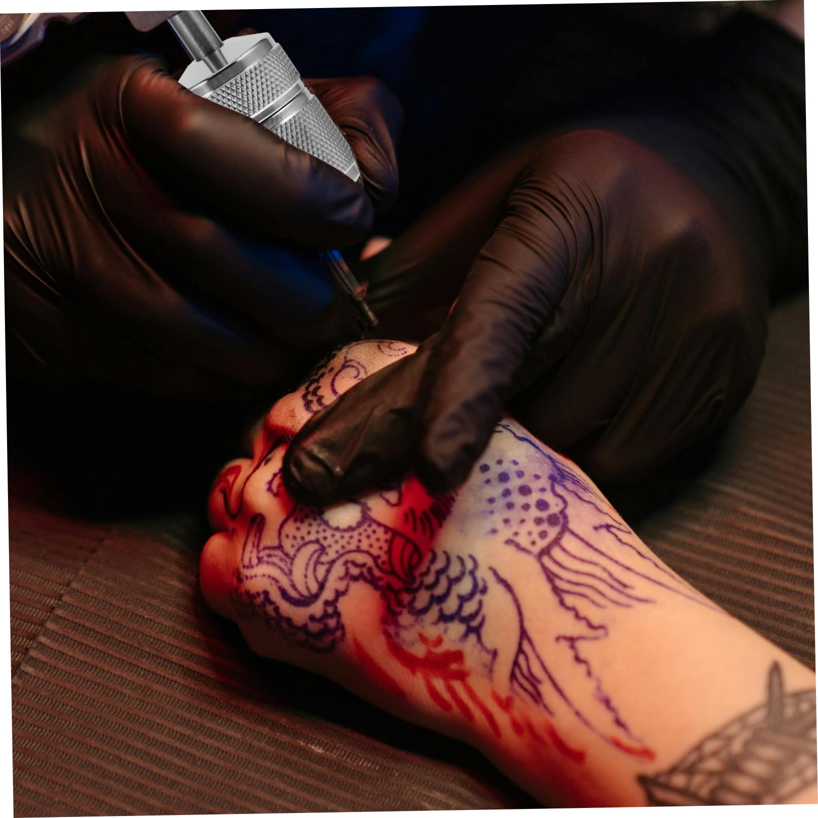 Healeved Mango Autoblocante De Acero Inoxidable Para Máquina De Tatuajes Puños De Agarre Puños Para Suministros De Arte Corporal