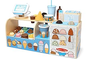 Melissa & Doug Wooden Cool Scoops Ice Creamery Play Food Toy - FSC Certified