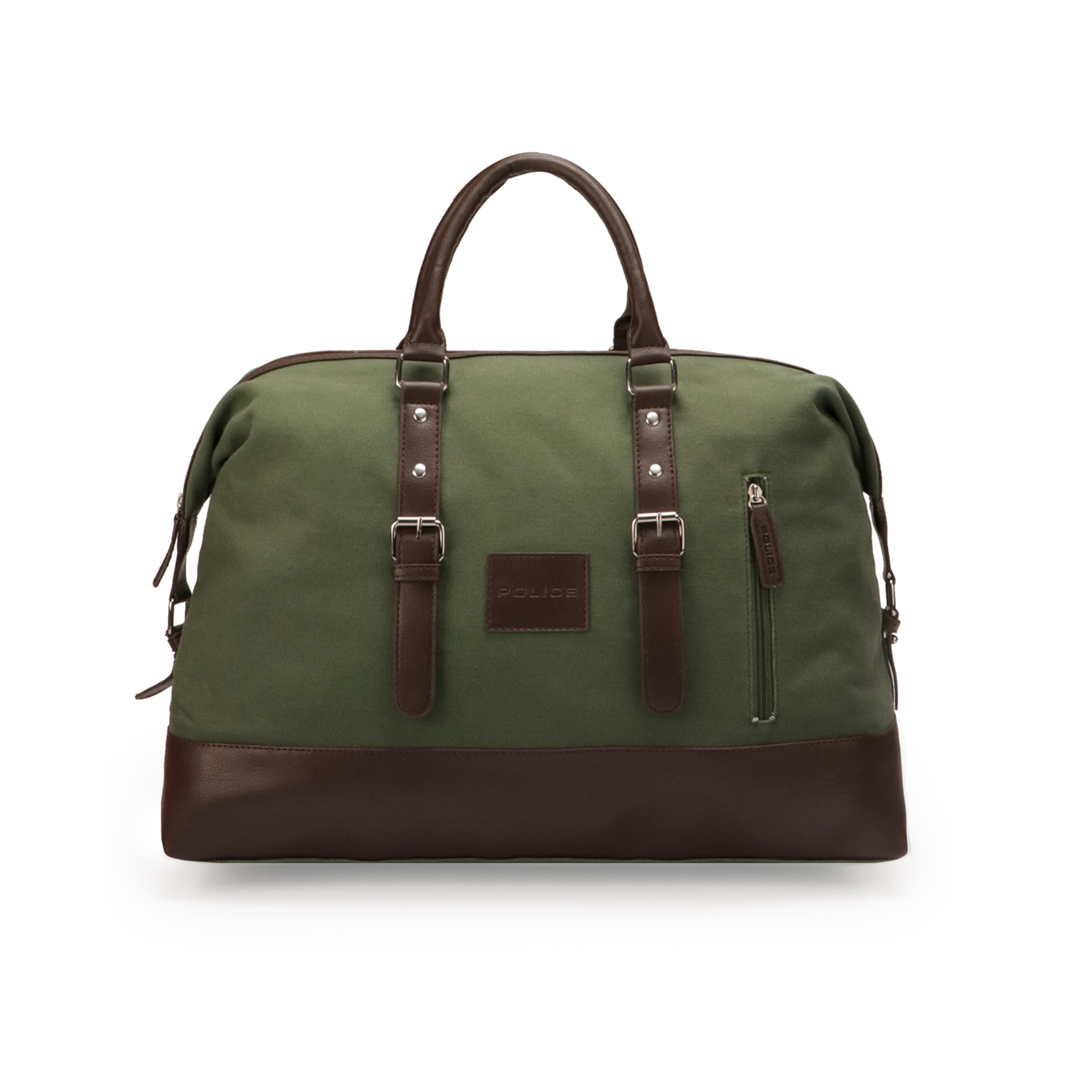 Unisex Mitchell Army Green/Brown Canvas 65 LTR. Weekender Travel Duffle Bag for Business and Casual Use for Men and Women-image-47
