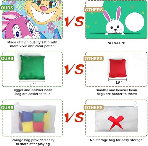 Miniatura 5 de Juegos de Pascua, juegos de lanzamiento de bolsas de frijoles de Pascua, juegos de Pascua al aire libre, recuerdos de fiesta de Pascua para niños,
