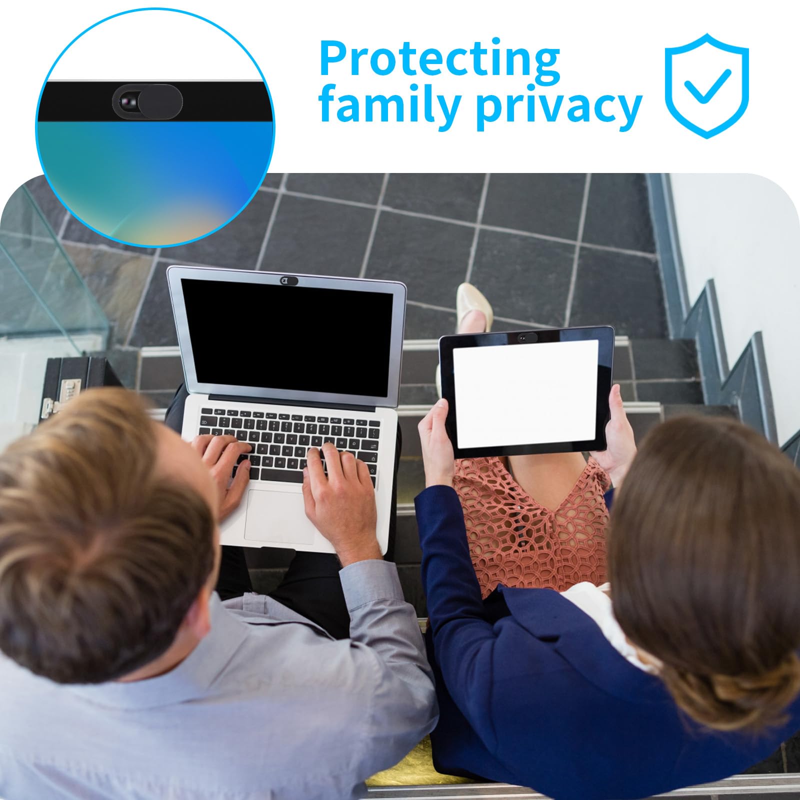 Copri Webcam Per Privacy - 12 Pezzi Nero Per Laptop, Tablet E Telefono - Foto 10