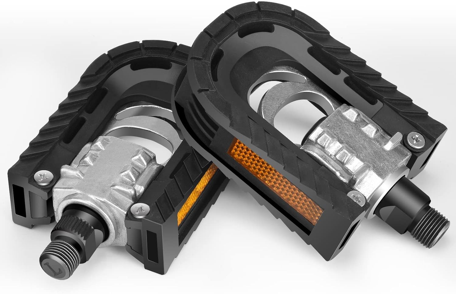 Noosverl 9/16 Pedals Folding Bike Pedals Mountain Non-Slip Flat Pedals