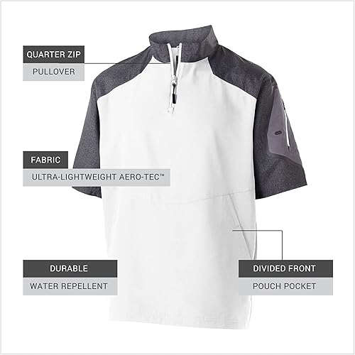 Miniatura 5 de Holloway Raider - Chaqueta tipo jaula, resistente a la intemperie, con cremallera de un cuarto, con bolsillo en las mangas