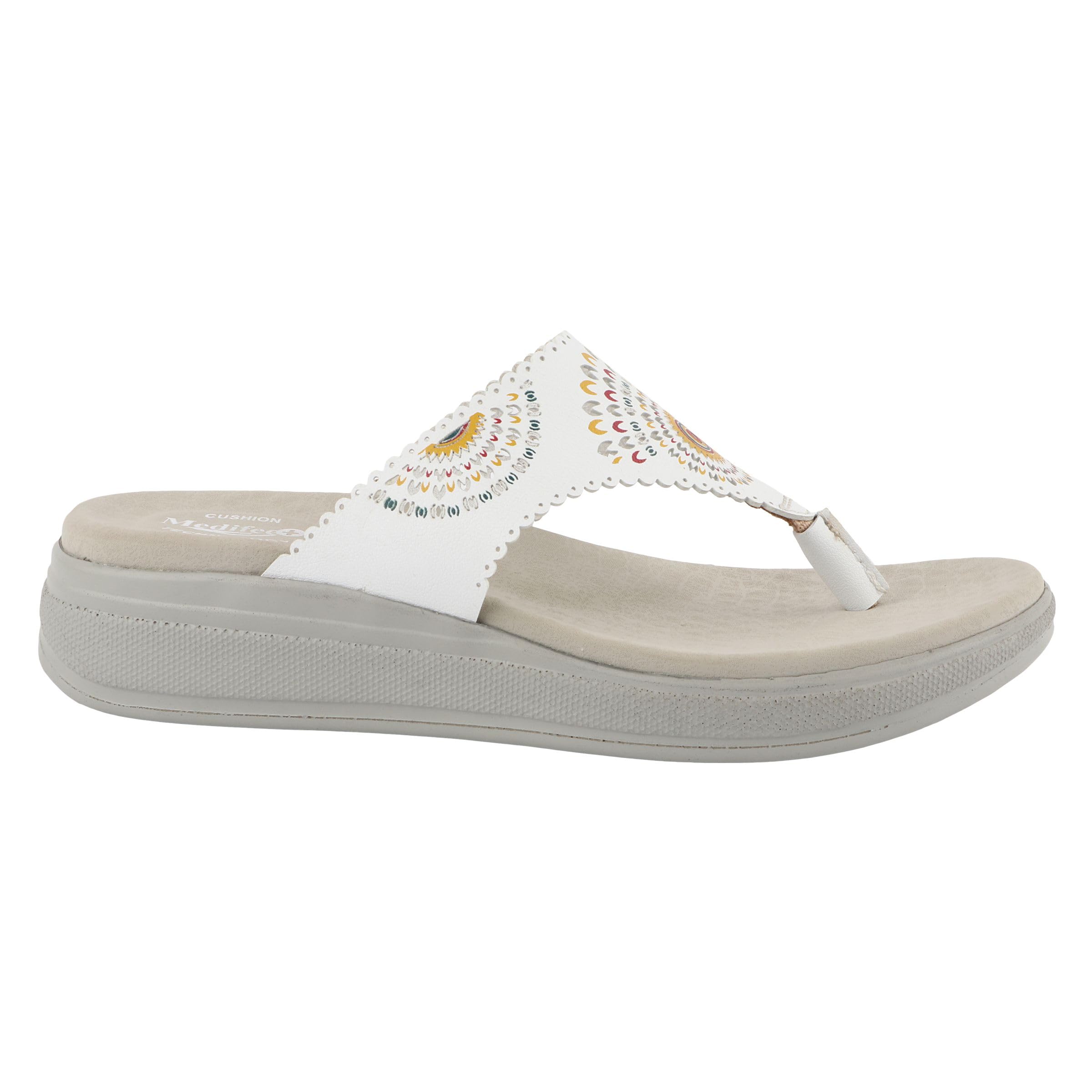 Medifeet Womens Motif Sandals (WHITE, numeric_7) (B0C9X18PFL) Amazon Price History, Amazon Price Tracker