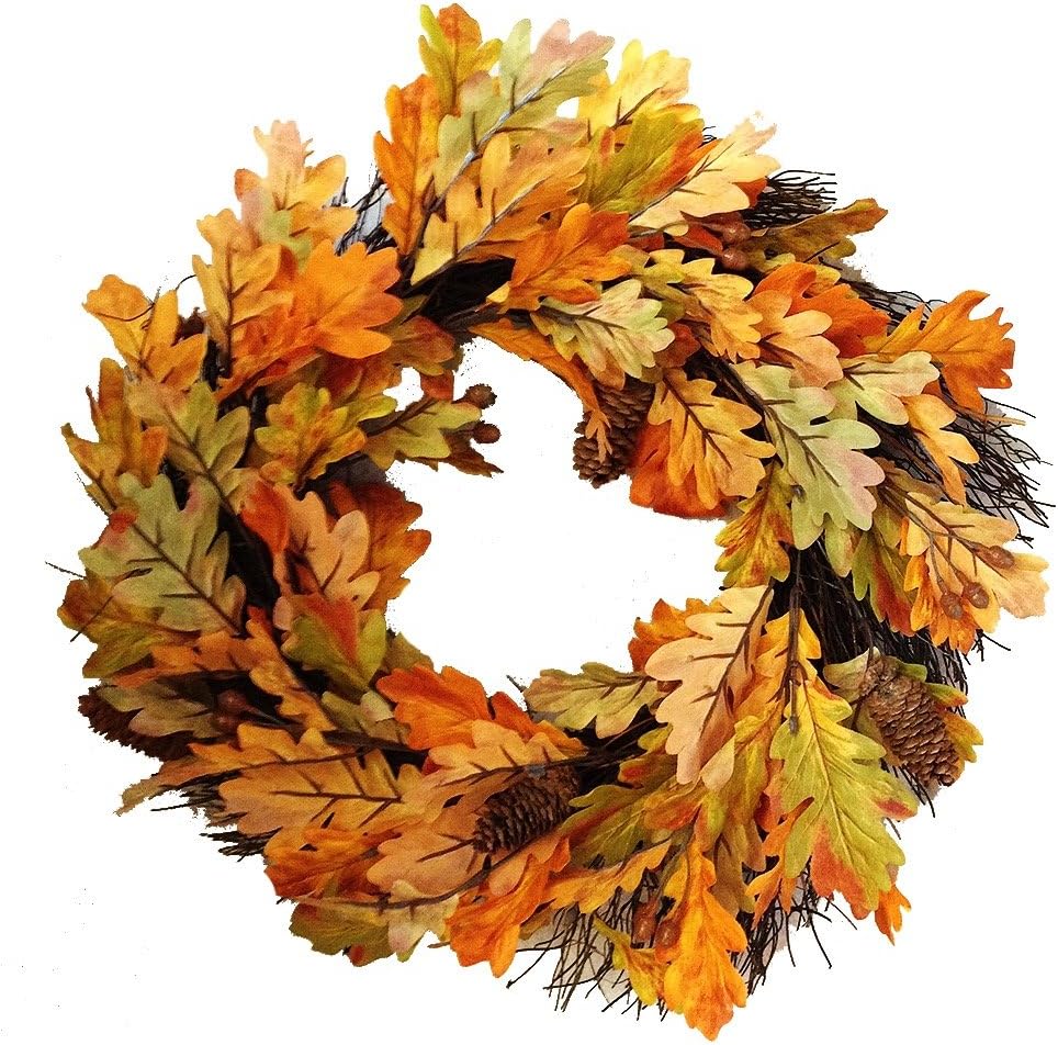 Oak Leaf and Pine Cone Wreath DC-9398 by Darice