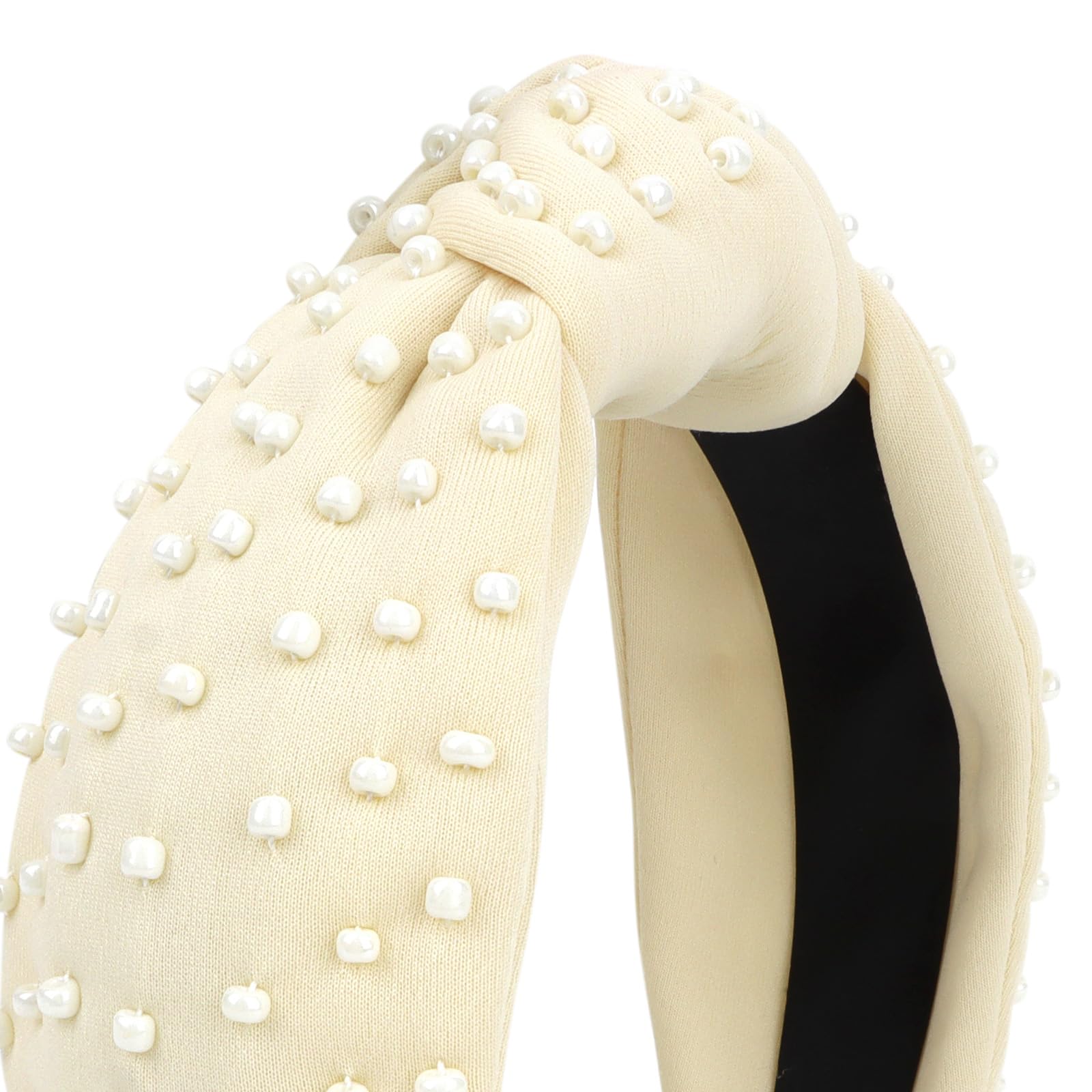 WSHWB Fascia for capelli annodata con perle da donna Cerchietto for capelli Fasce for capelli con fiocco for ragazze Accessori for capelli (Color : F, Size : Taglia unica