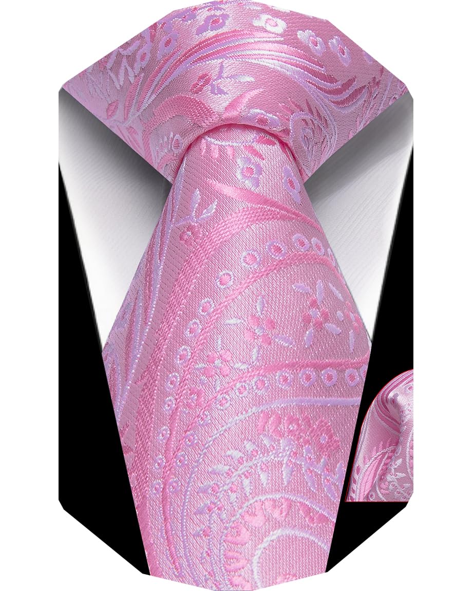 YourTies Boys Tie Silk Self Kids Necktie Pocket Square Set with Gift Box