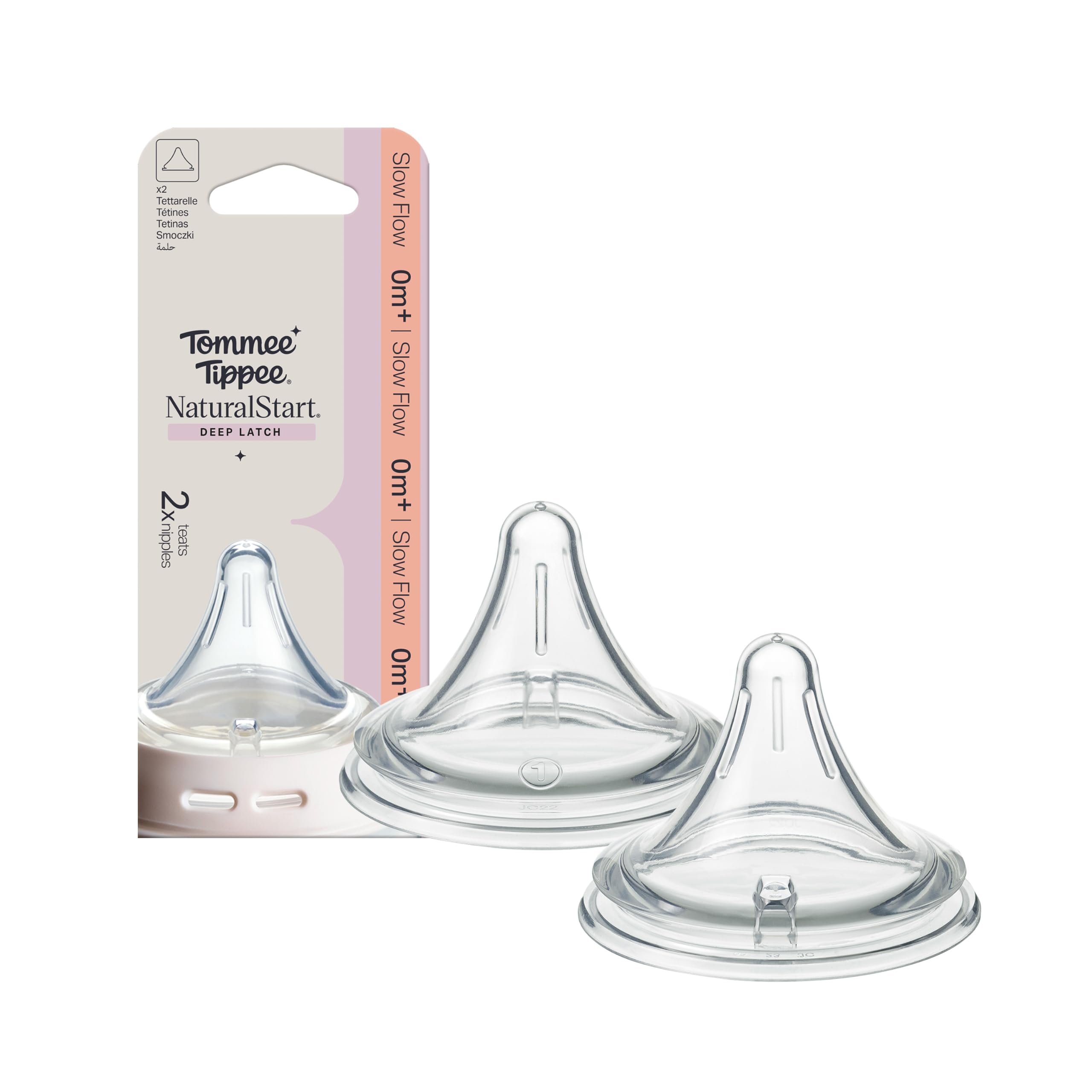 Tommee Tippee Natural Start Baby Bottle Teats Slow Flow 0m+