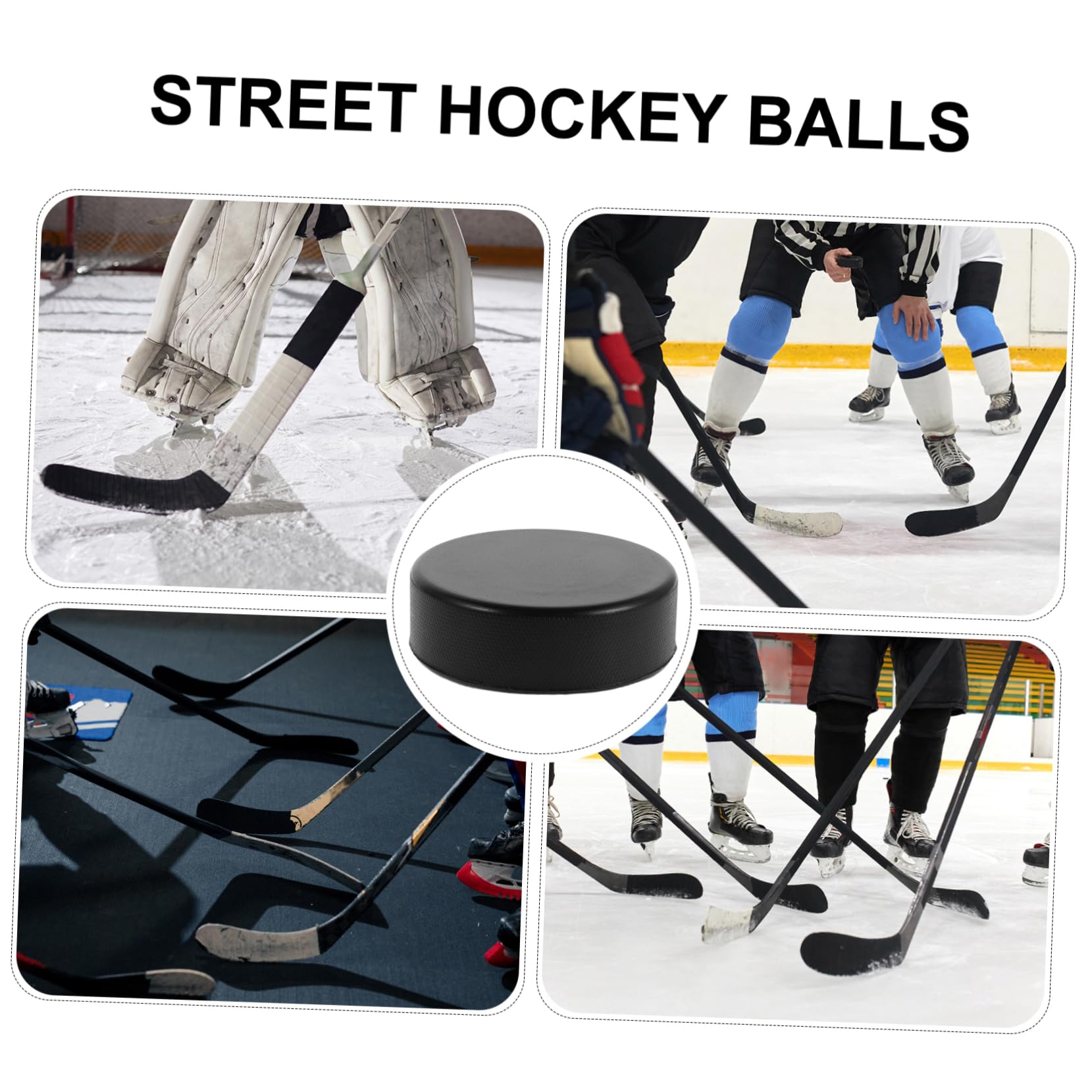 Supvox 20 Professionelle Schwarze Eishockeypucks aus Pu für Hockeytraining und Wettrennen Leicht und Vielseitig für Outdoor und Mobiles Training Geeignet