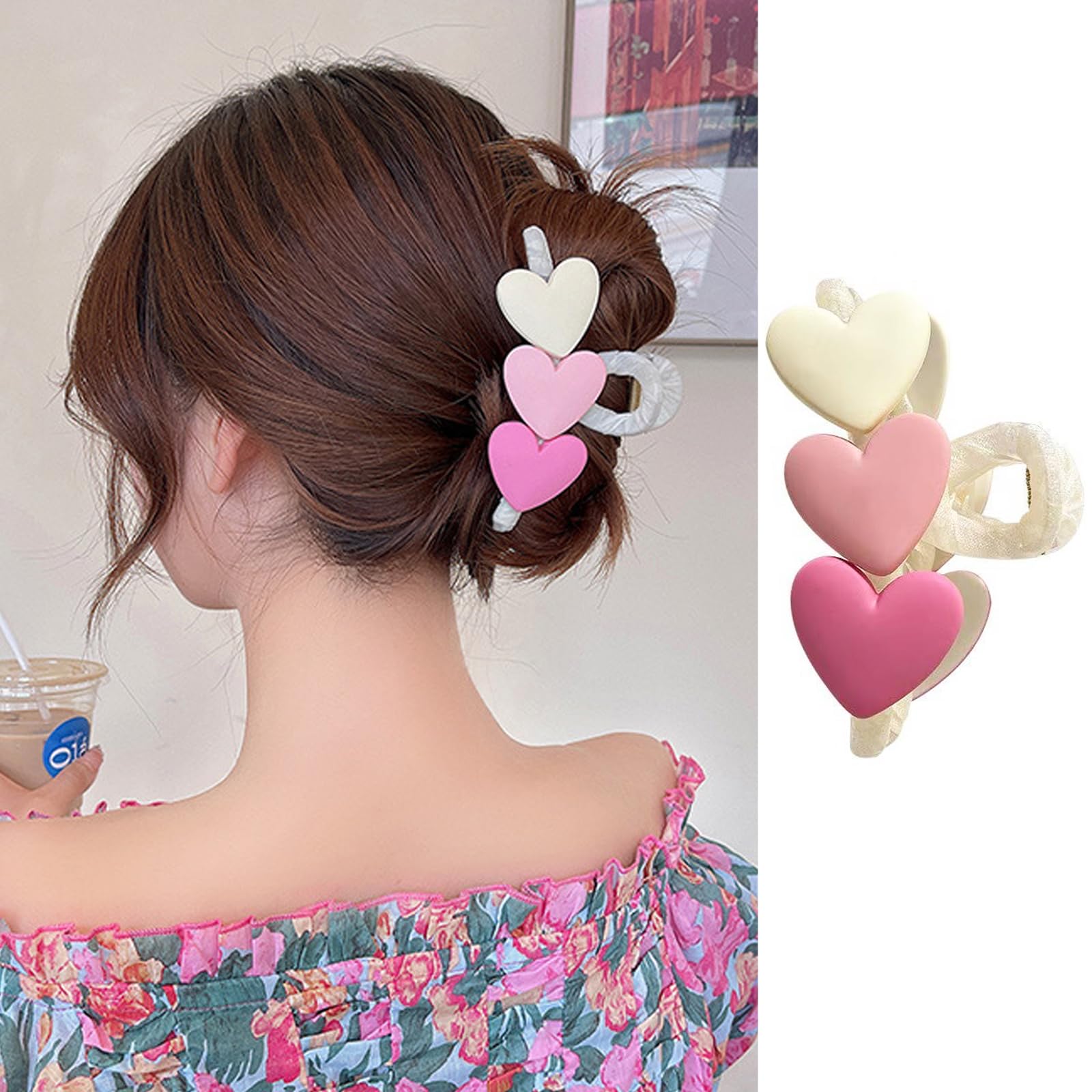 Amazon.com : Valentinese Day Heart Hair Clips for Women Large