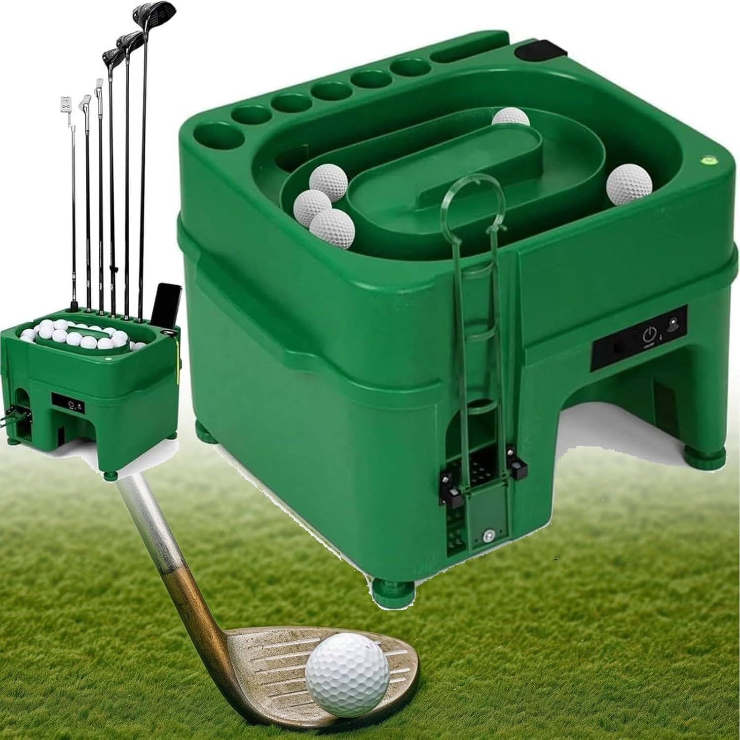 Automatic Golf Ball Pitching Machine with 6 Holes, Electric Golf Ball Dispenser Holds 40 Balls, Ideal for Training and Practice