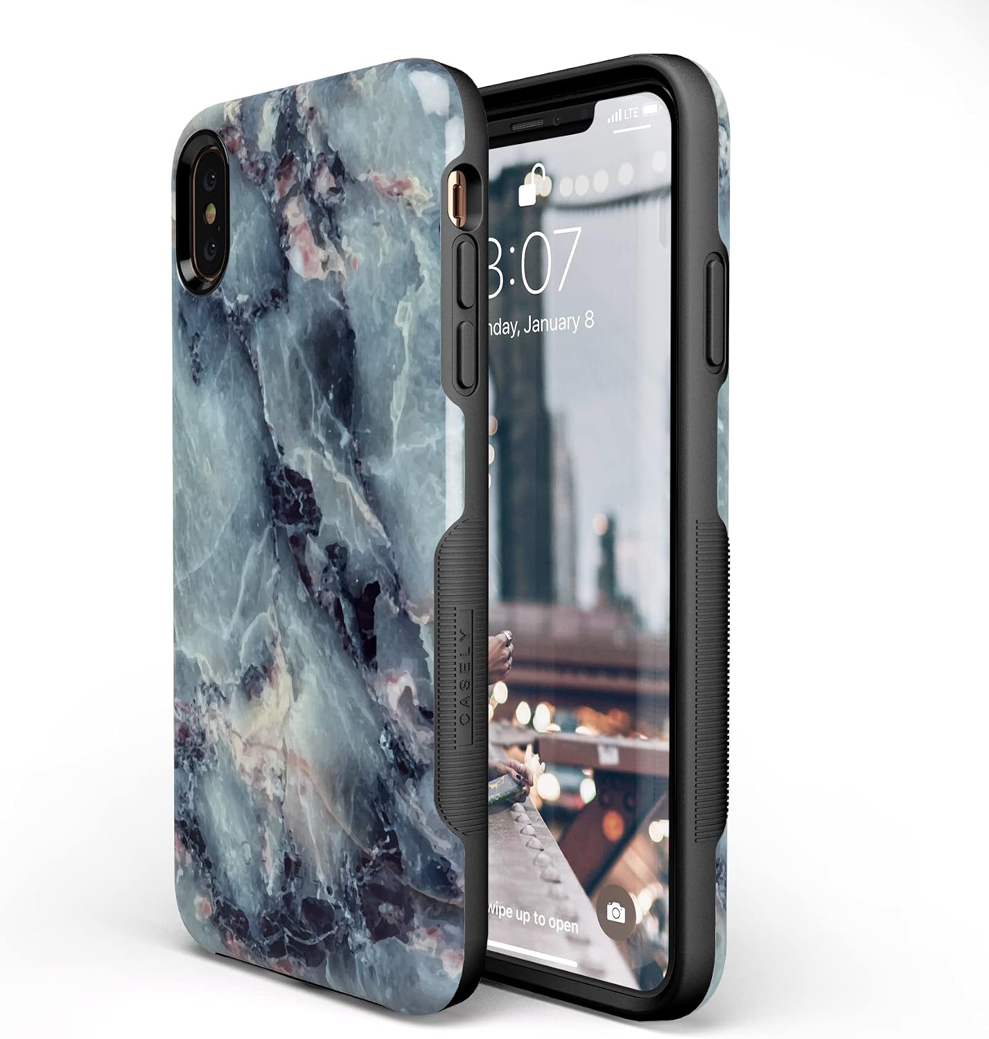 Casely iPhone Xs Max Case | Deep Sea | Blue Marble | Bold Protective Design