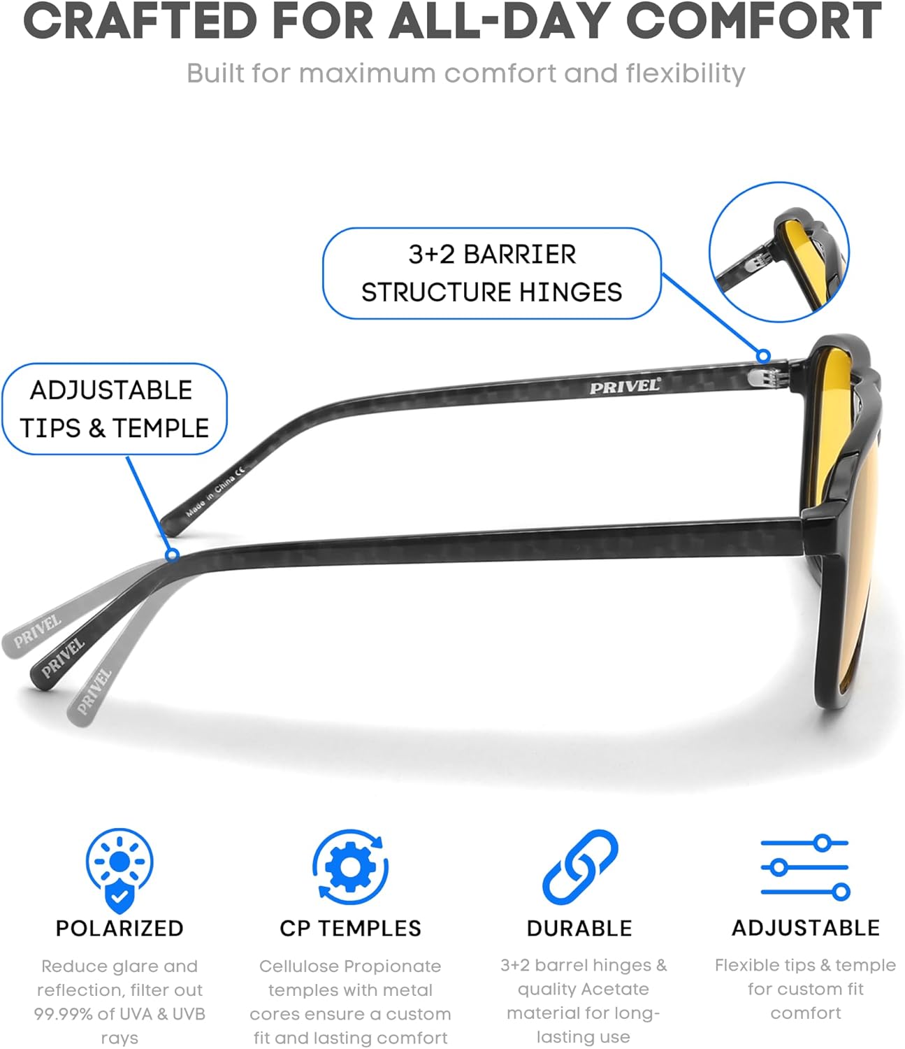 XXL Size Extra Large 160MM Polarized Double Bridge Retro Aviator Sunglasses Big Wide Heads Men UV400 Protection - Image 3