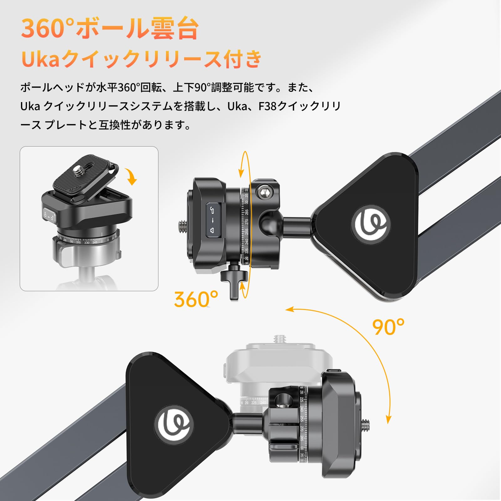 Amazon.co.jp: Ulanzi TH04 カメラアーム スタンド 俯瞰撮影 アーム 耐