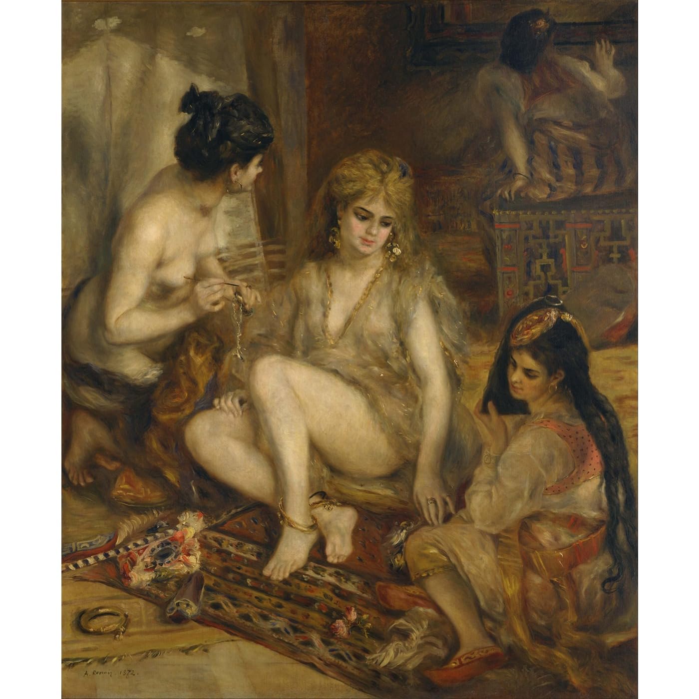Toile Renoir Parisiennes dans le harem algérien déco murale géante