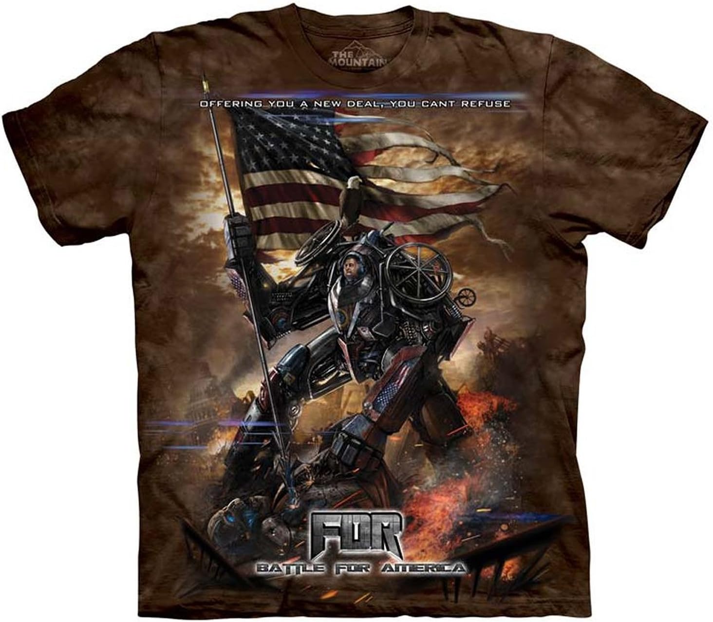 The Mountain Adult 100% Cotton Fdr New Deal Realistic T-Shirt
