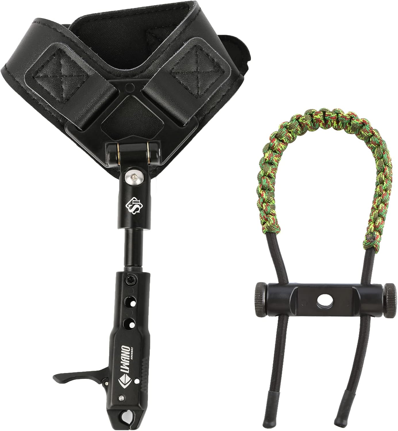 wolfman Archery Release Aid Compound Bow Trigger, with Nylon Wrist Strap, Caliper Release - Adjustable Wrist Strap Release Buckle Hunting Bow Accessories