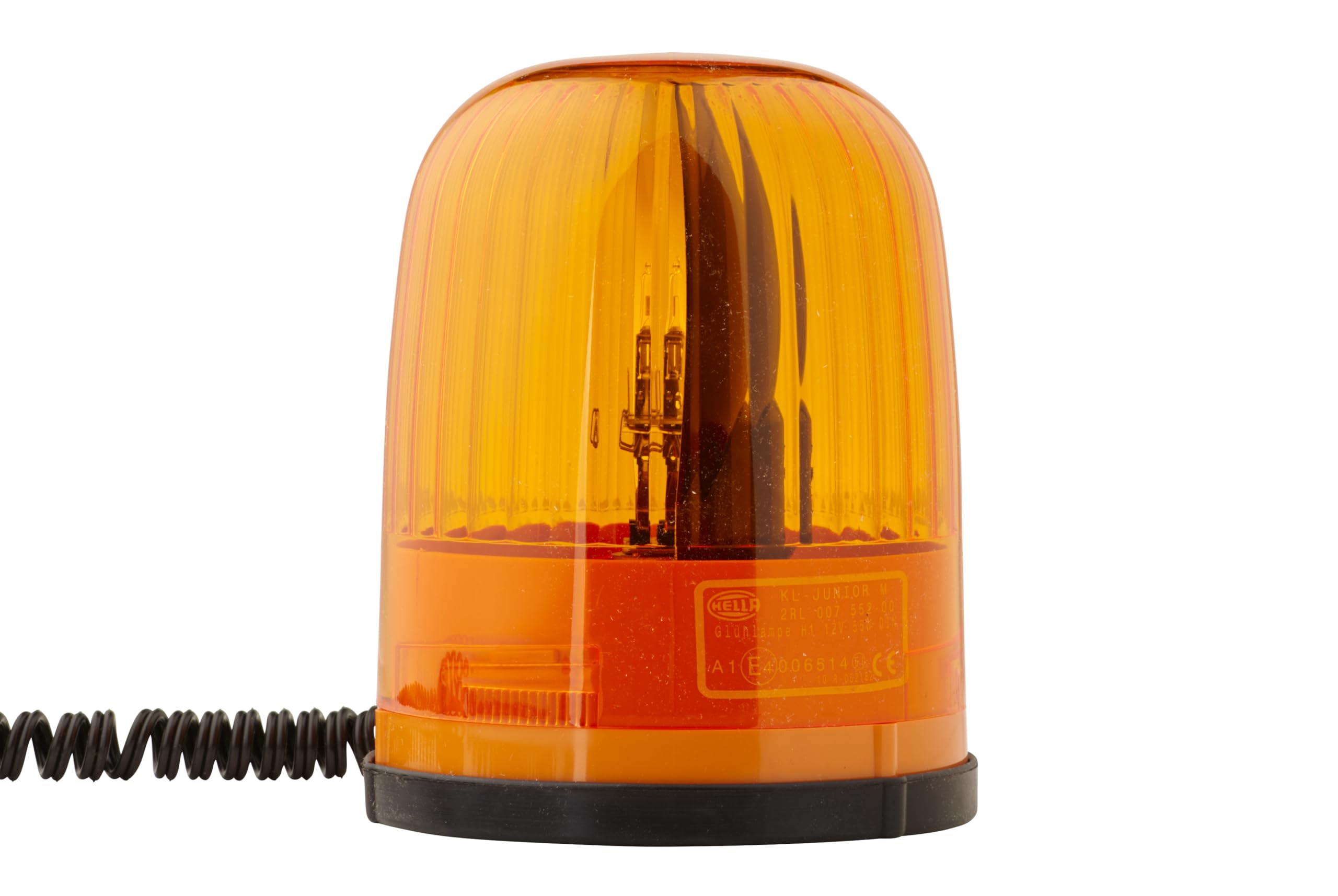 HELLA 2Rl 007 552-001 Halogène-Gyrophare - Kl Junior - 12V - Ambre - Fixation Magnétique - Câble: 3500Mm - Fiche: Din Iso 4165