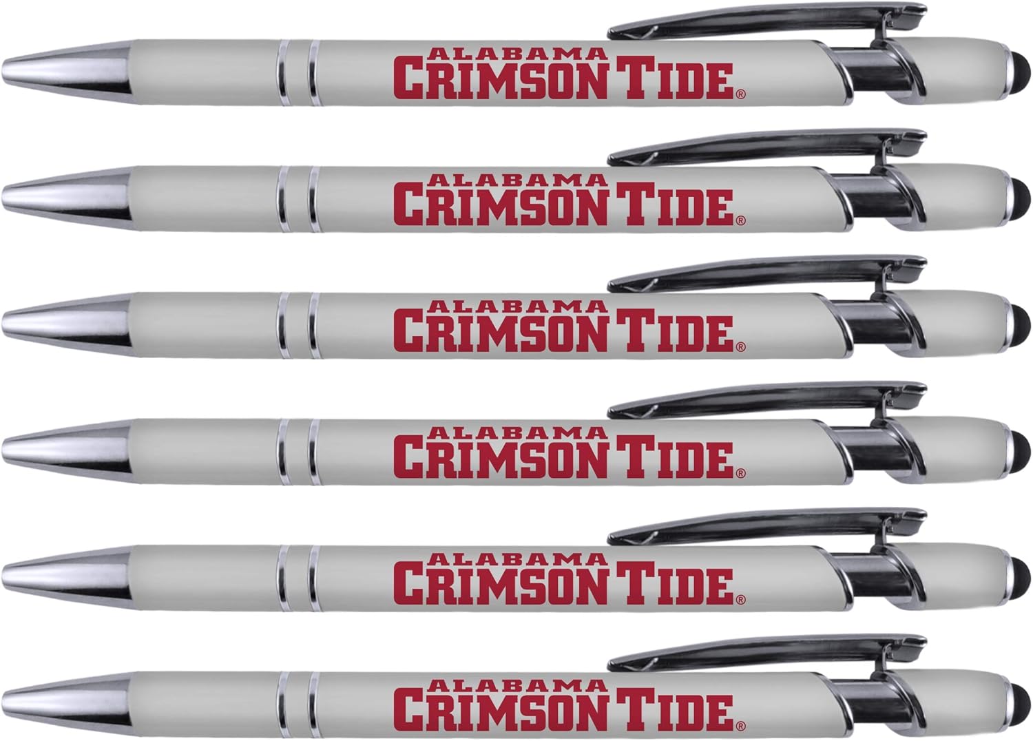 Greeting Pen Alabama Soft Touch Coated Metal Stylus Pens - 6 Pack 30502