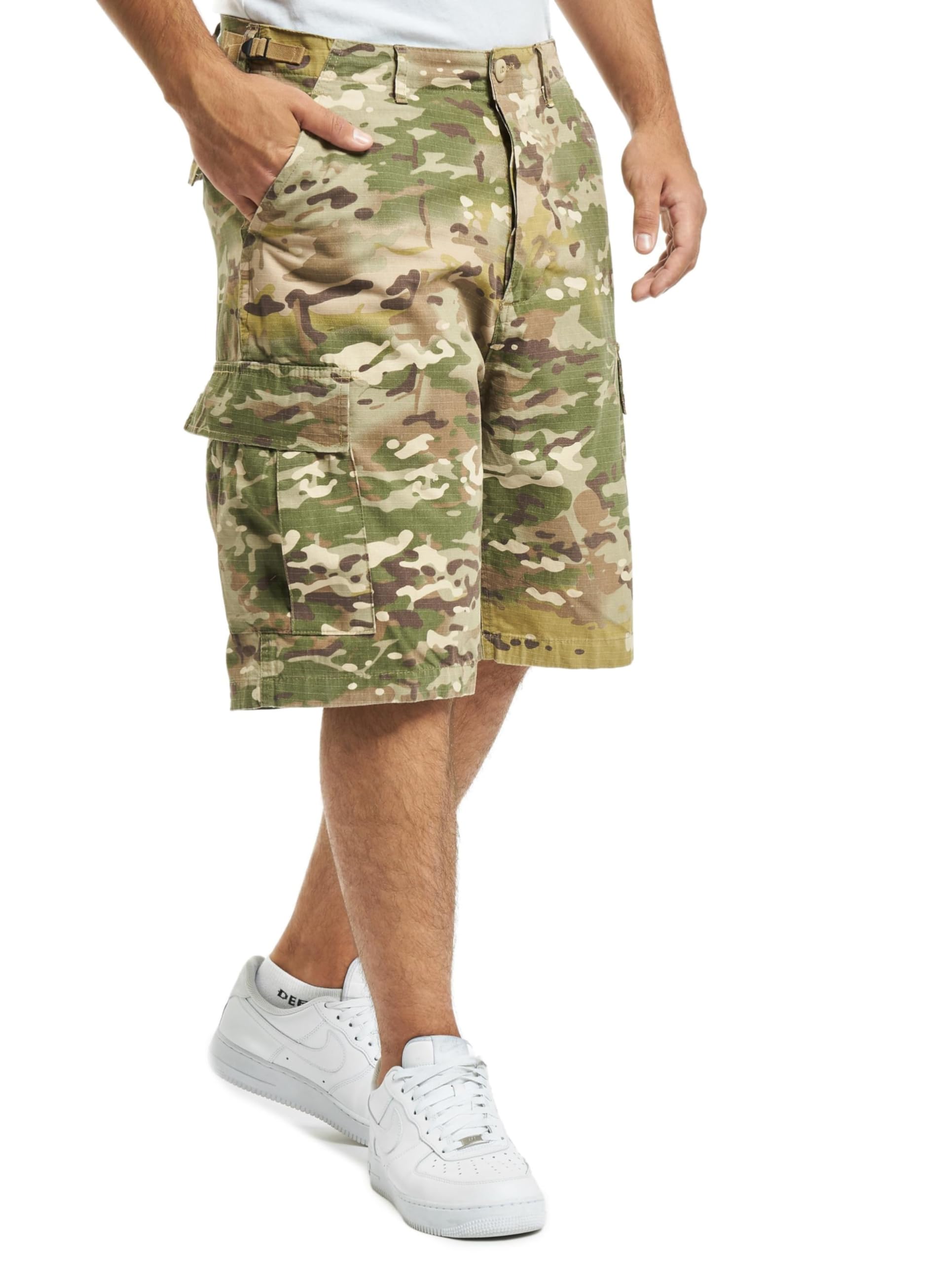 Brandit Men's Tactical Camo Bdu Ripstop Shorts, Color: Tactical C, Size: 4XL