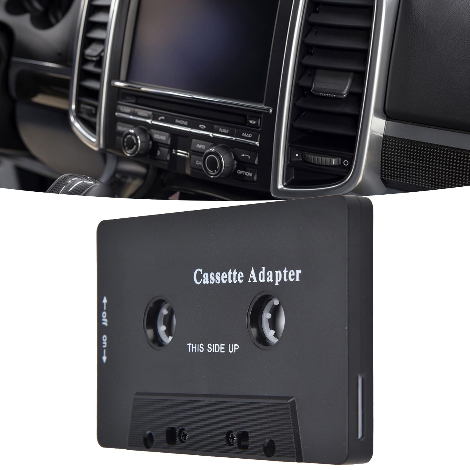 Cassette Bluetooth Adaptador Cassette Bluetooth Coche Inalámbrico Convertidor de Receptor de Casete con Cable USB para DVD Radio