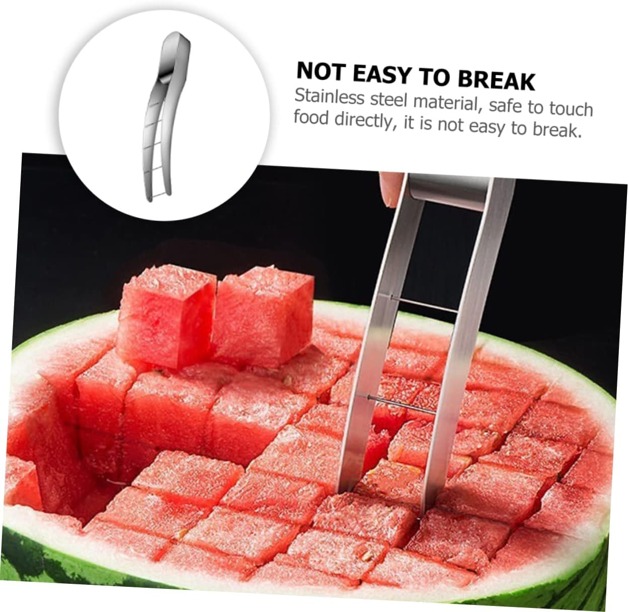Stainless Steel Watermelon Cutter Xmas Fruit Slicer Kitchen Gadget
